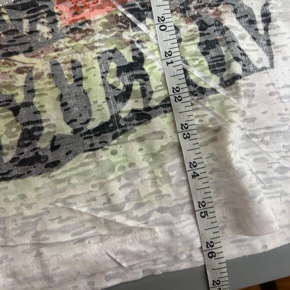 Vintage Y2K Western Grunge Shirt Size M All Over Graphics Sequins Quotes - Picture 8 of 8